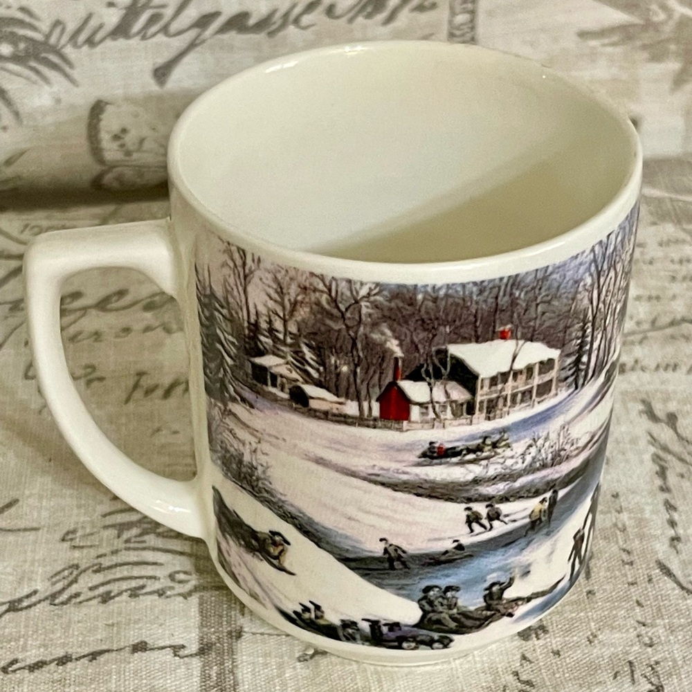 Currier and Ives Collection American Winter Scene-Morning Coffee Mug